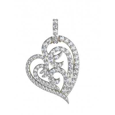 Simply Endearing Diamond Heart Pendant